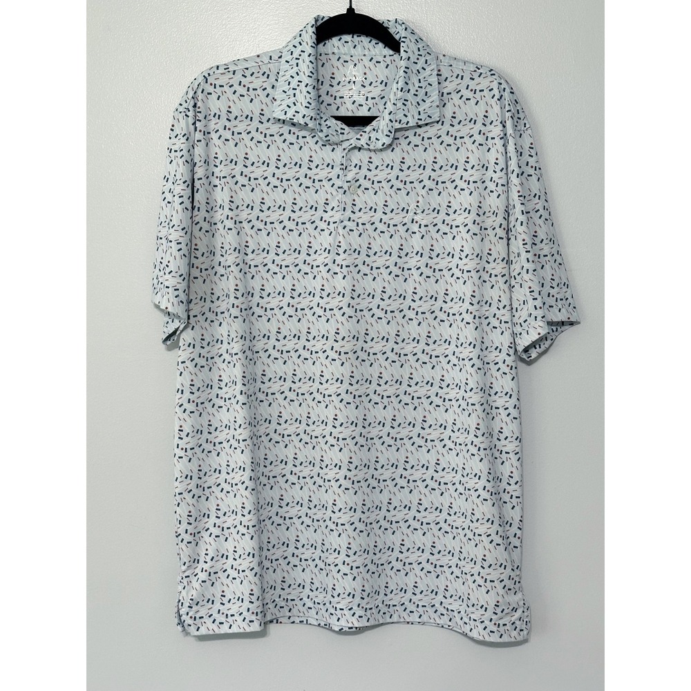 Rhoback Performance Short Sleeve Poll Shirt Mens Size Large